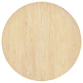 5 Piece Rustic Round Pedestal Extendable Dining Table Set With 15.7