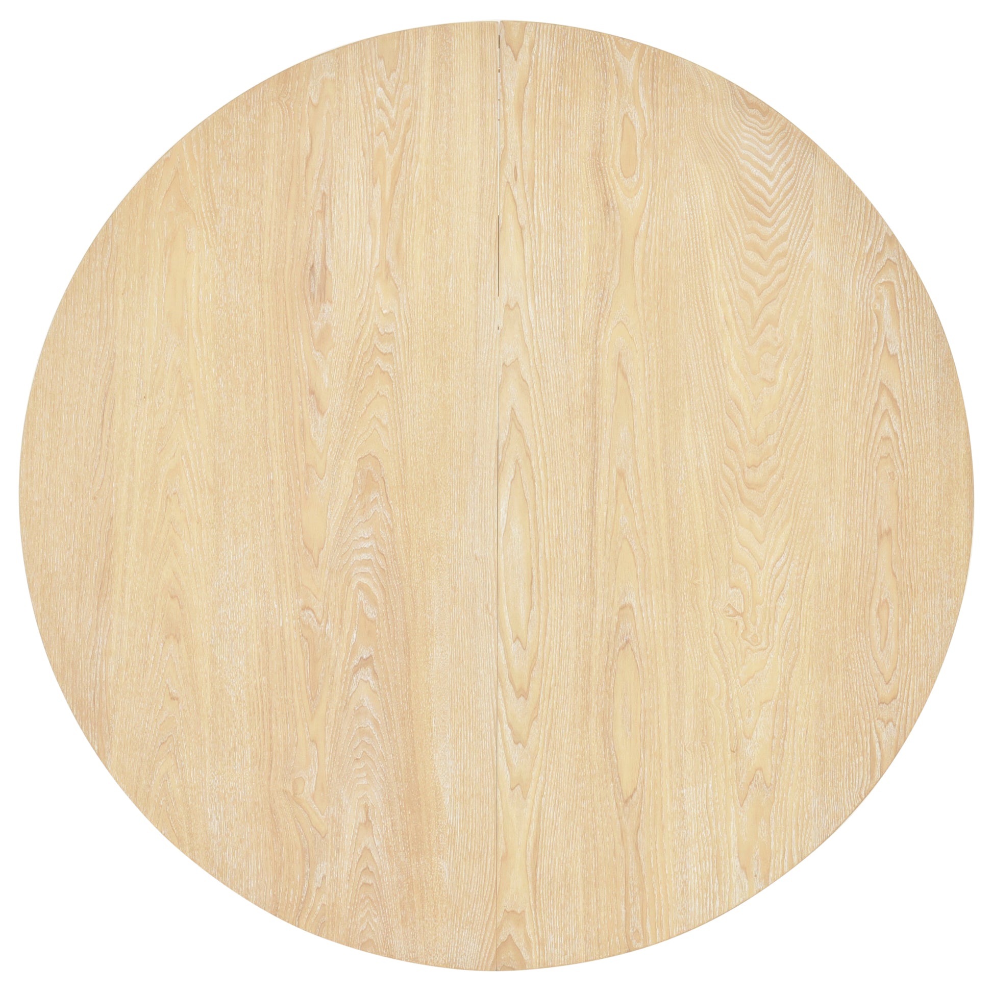 5 Piece Rustic Round Pedestal Extendable Dining Table Set With 15.7" Removable Leaf And Simple Dining Chirs For Small Places, Natural Wood Dining Room Extendable Rubberwood Oval Dining Table With Chair Wood Wood Natural Seats 4 Removable Leaf Farmhouse