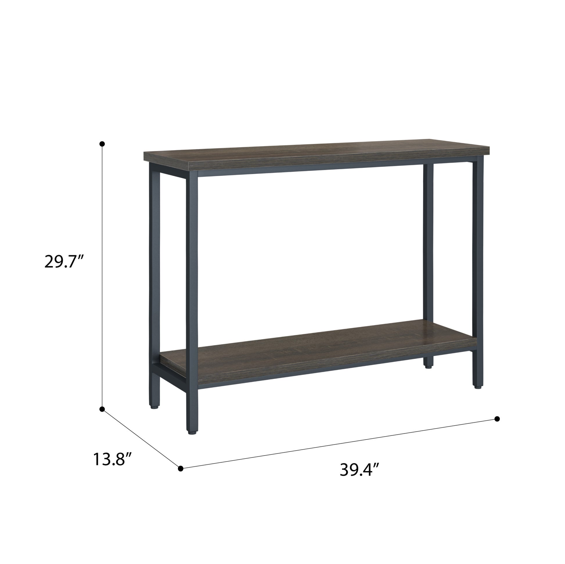 Harpe Brown Sofa Table Brown Solid Wood
