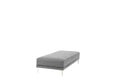 Modern Antique Gray Large Ottoman Metal Legs 1Pc Cocktail Ottoman Living Room Antique Gray Faux Leather Primary Living Space Grey Contemporary,Modern Rectangle Bonded Leather