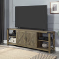 Rustic Oak Tv Stand 2 Door Tv Stand With 2 Shelf Rustic Primary Living Space 70 Inches 70 79 Inches Rustic 70 Inches Mdf