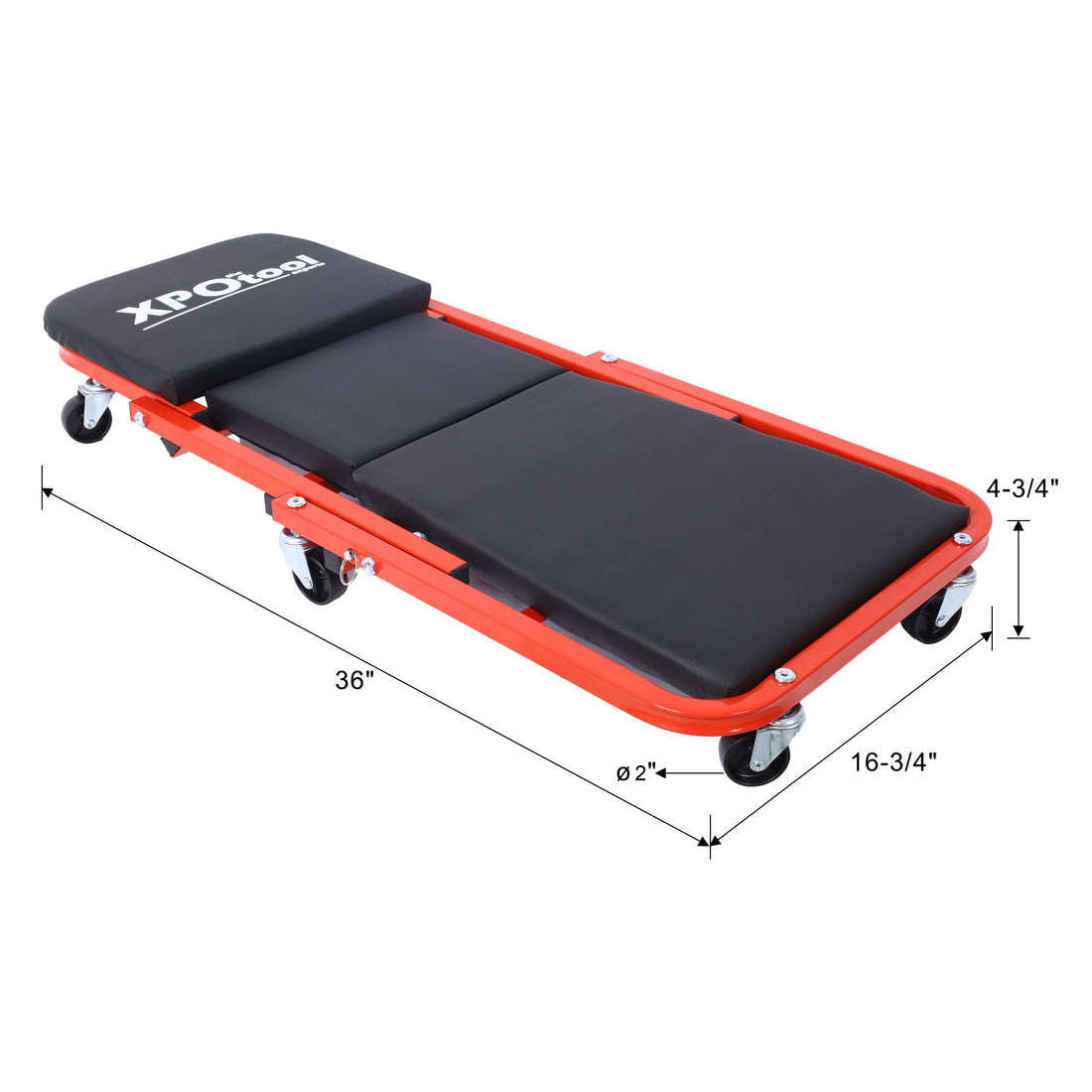 Mechanic Creeper, Garage Gift, 36" Z Creeper Seat, 2 In 1 Mechanic Gifts, 300 Lbs Capacity, Low Profile Creeper With 6 Pcs Wheels In Garage Shop For Fathers Day Tool Gift ,Red Color Red Steel