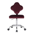 Red Swivel Office Chair With Casters Solid Red Office Foam Traditional Office Chairs Solid Back Swivel Fabric Metal