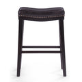 Saddle Stool Brown Pu Leather