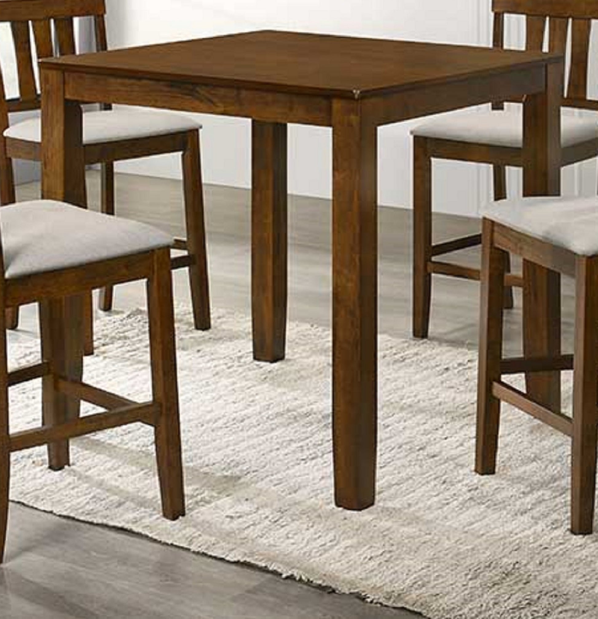 Beautiful Cherry Color Counter Height 1Pc Dining Pub Height Square Table Dining Room Wooden Furniture Cherry Seats 4 Espresso Dining Room Traditional Rectangular Square Wood