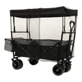 480Lbs Collapsible Wagon With Canopy,Wagon Stroller With 7