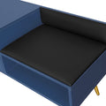 Modern Shoe Storage Bench With Hidden Storage And Upholstered Cushions For Bedside, Living Room And Entryway Navy Navy Mdf Metal