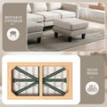 Coolmore Accent Sofa Living Room Sofa Sectional Sofa, U Shape Sectional Sofa With Ottoman, Reversible Sofa Couch For Living Room Beige Linen Beige Foam Linen 4 Seat
