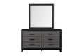 Soluto Grey And Black Dresser Black Gray Solid Wood Mdf