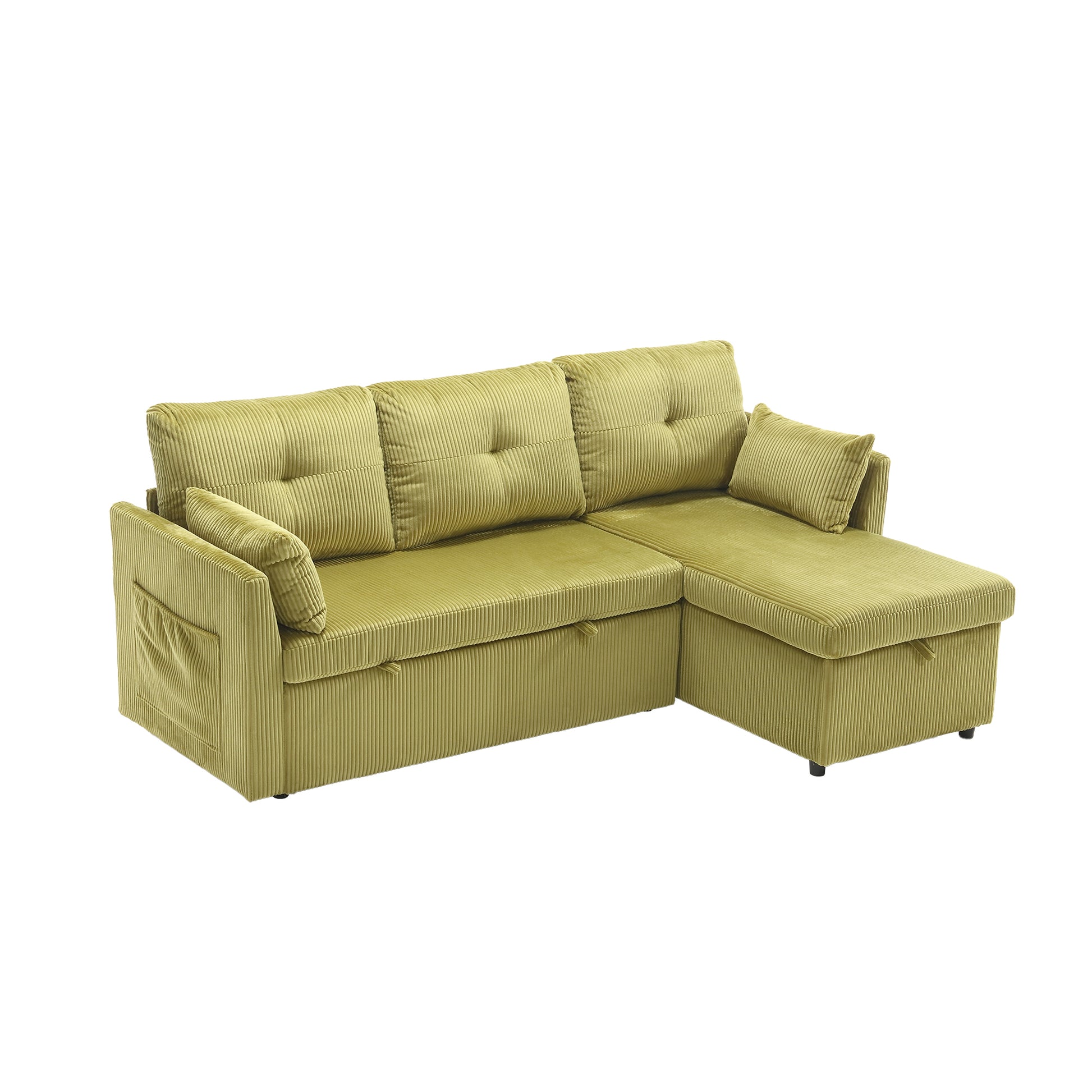 United Modular Sectional Sofa L Shaped Modular Couch With Reversible Chaise Modular Sofa Sectional Couch With Storage Seats Olive Velvet 3 Seat