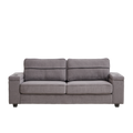 86.5 Inch Sofa Couch Deep Seat Sofa With Two Storage Spaces, T Pyce Charging Portsusb Charging Ports & 2 Cup ,Corduroy 3 Seater Couch, Modern Sofas For Living Room Grey Foam Corduroy 3 Seat