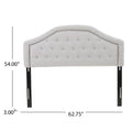 Queen&Full Sized Headboard Queen Light Grey Fabric