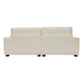 Cozy Duo White Loveseat Sofa Beige Polyester Wood Solid Wood Mdf 2 Seat