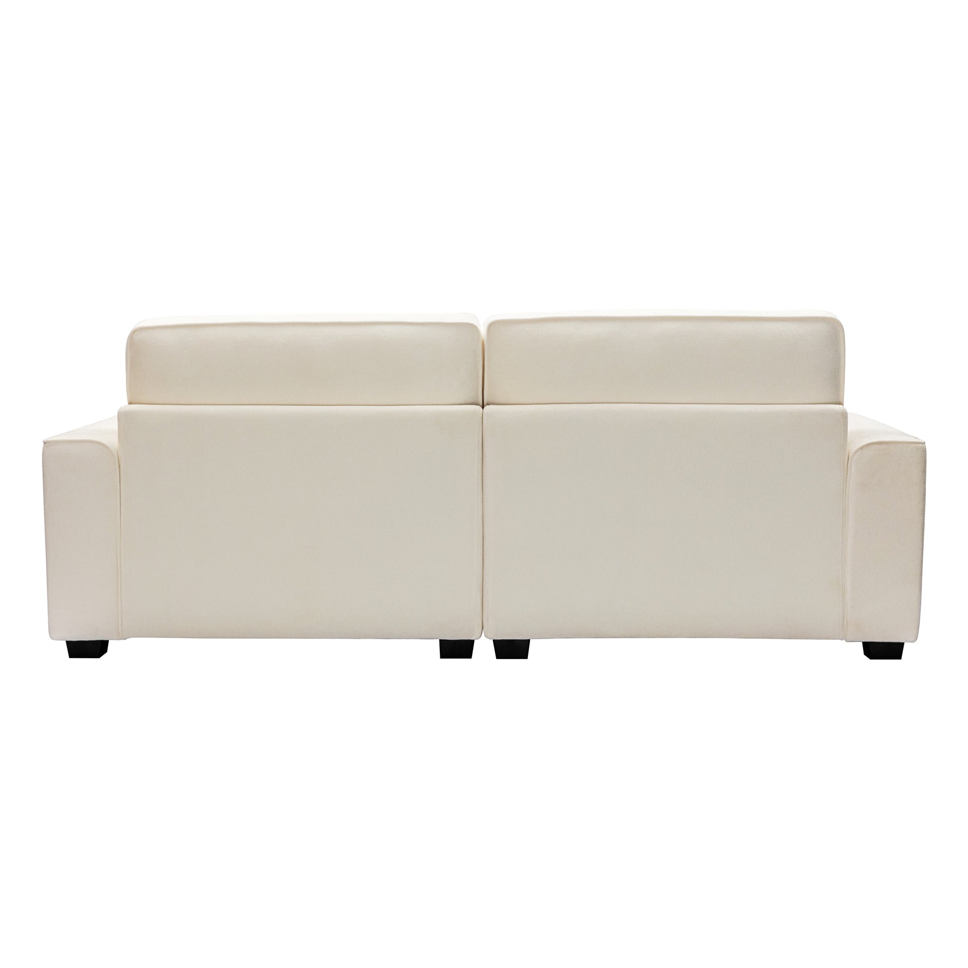 Cozy Duo White Loveseat Sofa Beige Polyester Wood Solid Wood Mdf 2 Seat