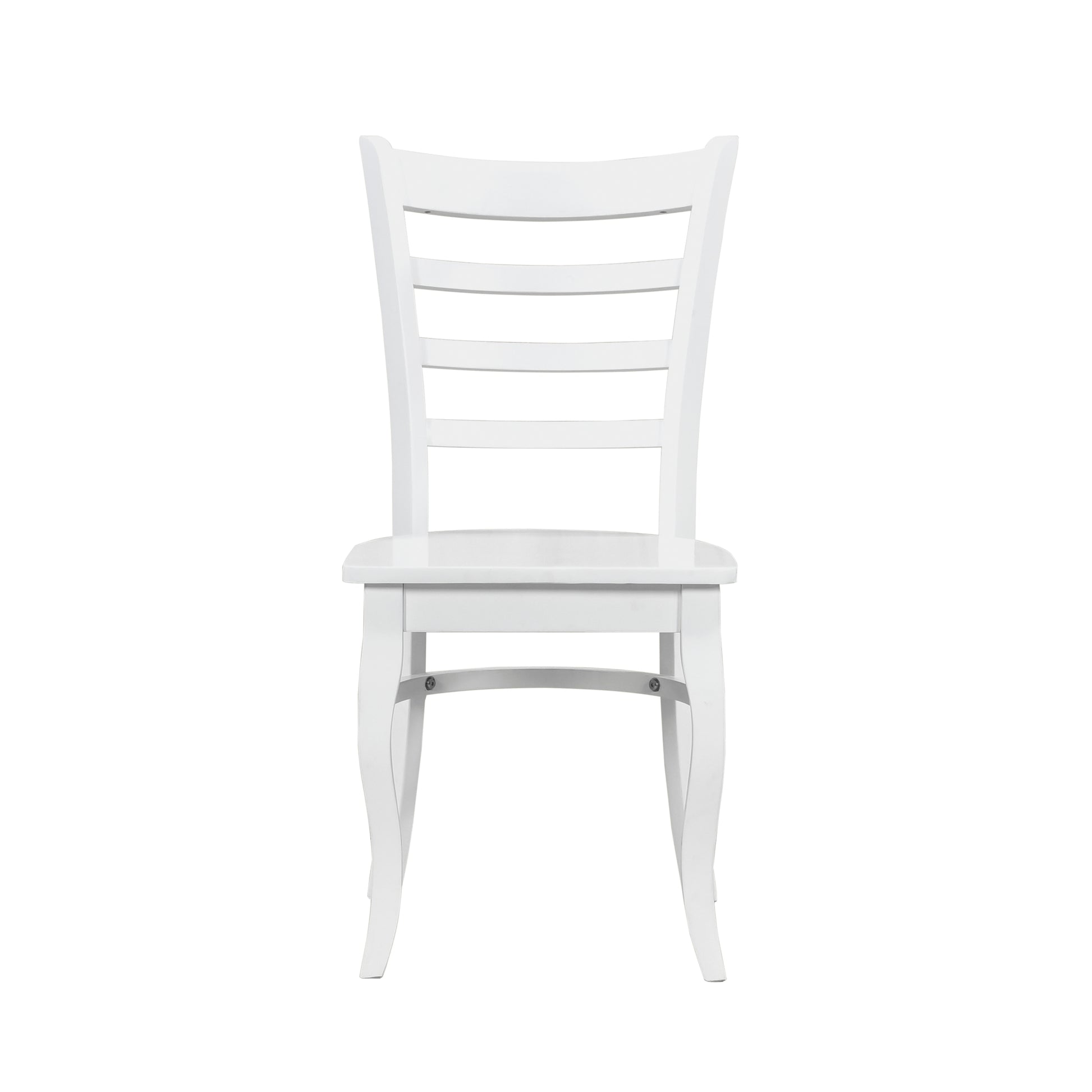 White Finish Dining Chairs Set Of 2 Wooden Ladder Back Casual Farmhouse Style Kitchen Dining Room Furniture White Dining Room Casual,Farmhouse Wood