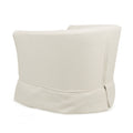Swivel Chair White Fabric