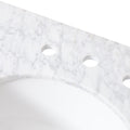 73'' Cararra White Marble Vanity Top&Ceramic Sink White Marble Marble