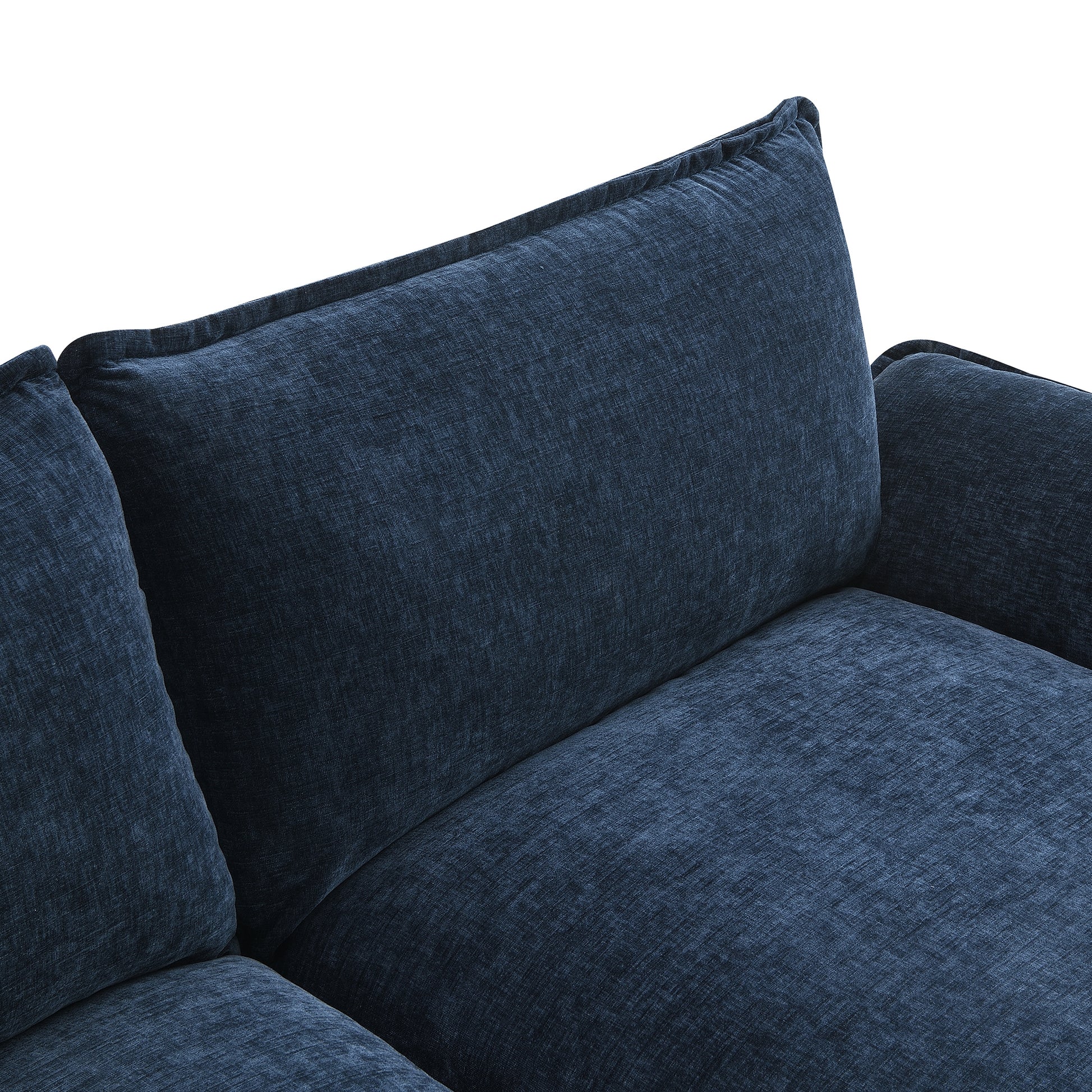 Video 118" Modern Chenille Sectional Sofa With Double Cushions,Storage Pockets,5 Seat Upholstered Indoor Furniture,L Shaped Comfy Cloud Couch With Reversible Chaise For Living Room,Apartment,3