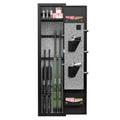 3 4 Safe For Rifles And Pistols,Quick Access Password Safe,High Security Metal Rifle Safe Locker With Removable Shelf And 2 Adjustable Slots Black Steel