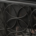 Thayer Single Panel Iron Fireplace Screen Black Primary Living Space American Design,Antique,Classic Iron