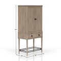 Bar Cabinet In Sand Colored Finish Sand Solid Wood Mdf