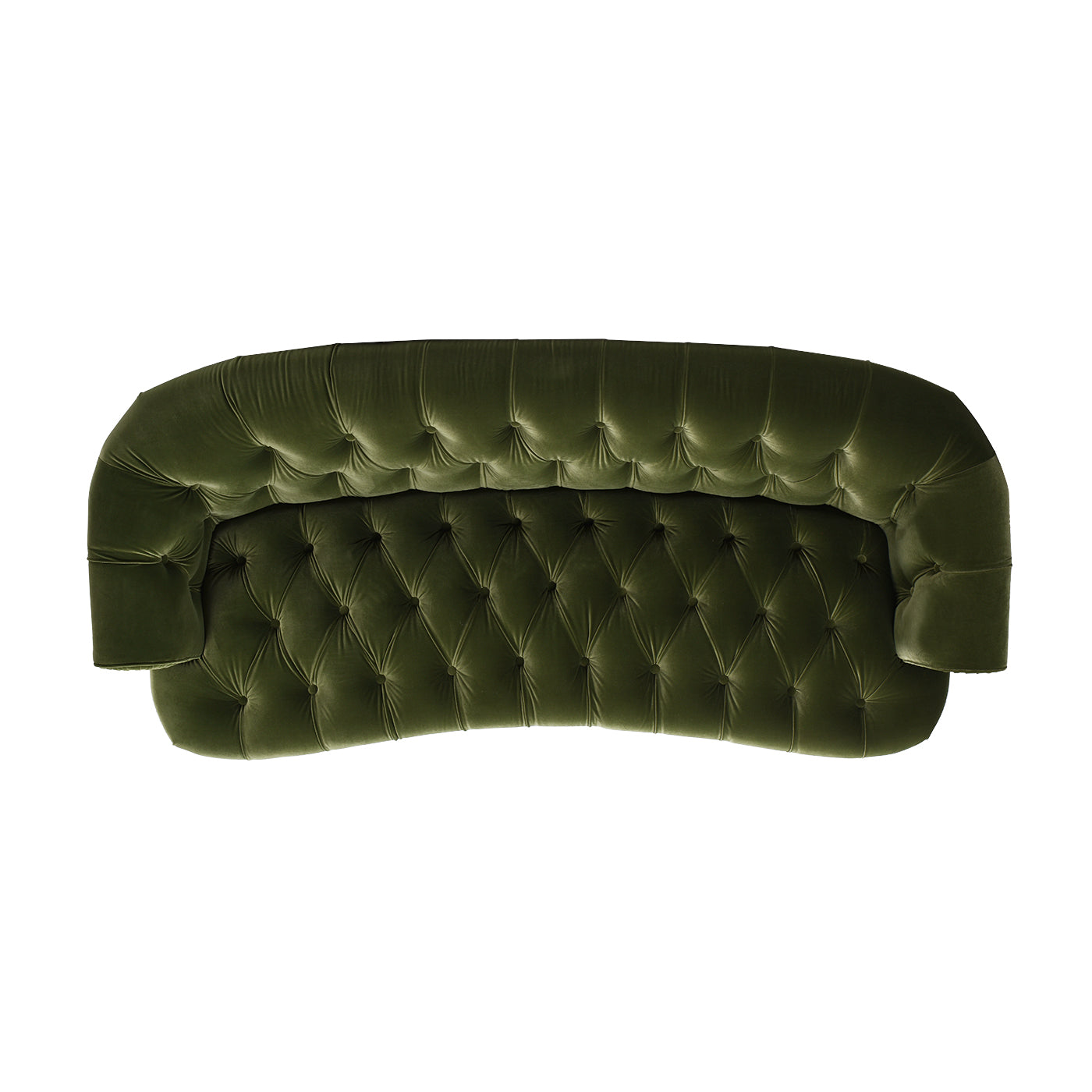 La Rosa Victorian Chesterfield Tufted Sofa, Olive Green Performance Velvet Olive Green Foam Velvet 3 Seat