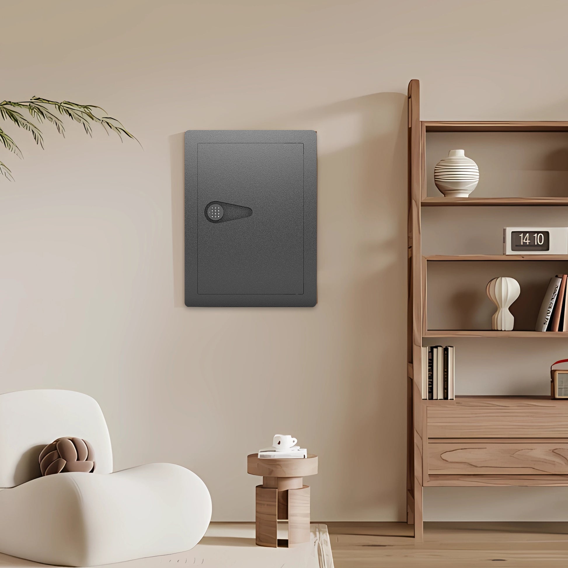 Wall Safes Between The Studs, Hidden Safe With Digital Keypad, Removable Shelves, In Wall Safe For Firearms, Gun, Valuables Black Black Steel