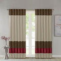 Polyoni Pintuck Curtain Panel Only 1 Pc Panel Beige Multi Polyester