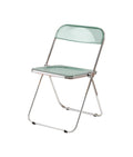 Folding Blue Green Chair Transparent Chairs Ghost Stackable Crystal Folding Chair Pc Plastic Living Room Seat Chrome Frame And Foldable Acrylic Chair Fo Blue Green Blue Green Pc