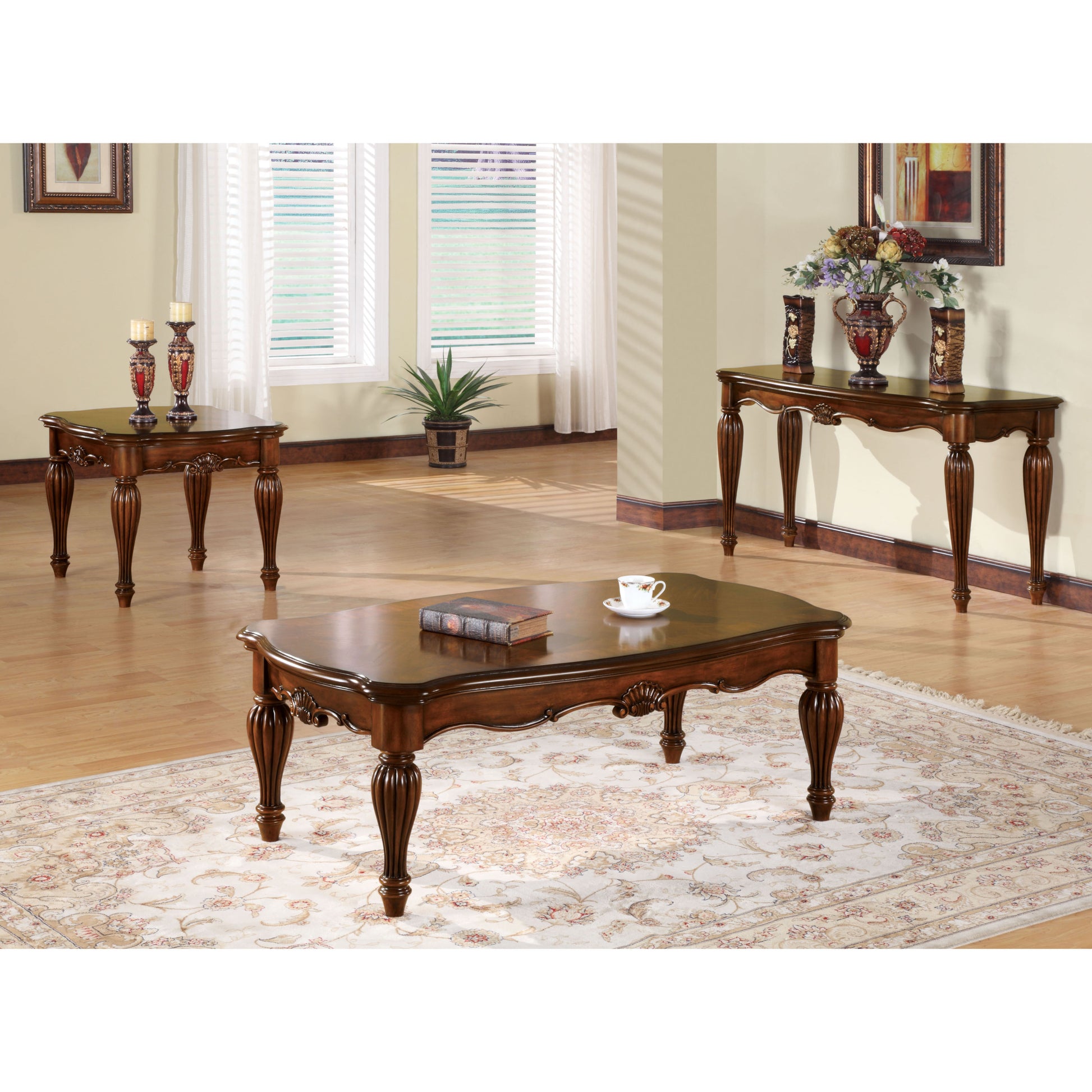 Cherry Sofa Table With Turned Fluted Legs Cherry Primary Living Space Traditional Cherry Rectangular Wood