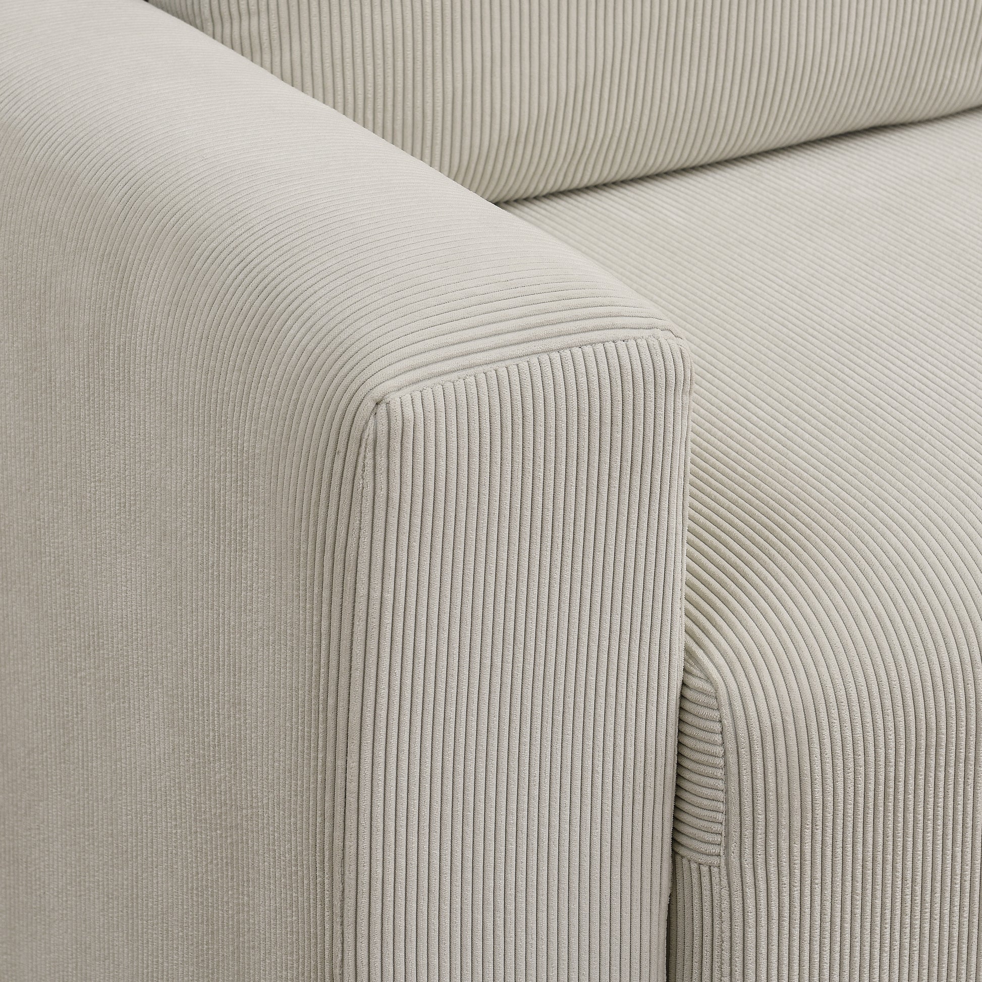 Modular Corduroy Upholstered 3 Seater Sofa Bed With Storage For Home Apartment Office Living Room, Free Combination, L Shapedbeige Beige Wood Primary Living Space Medium Soft Pillow Back Eucalyptus Square Arms Foam Corduroy 3 Seat