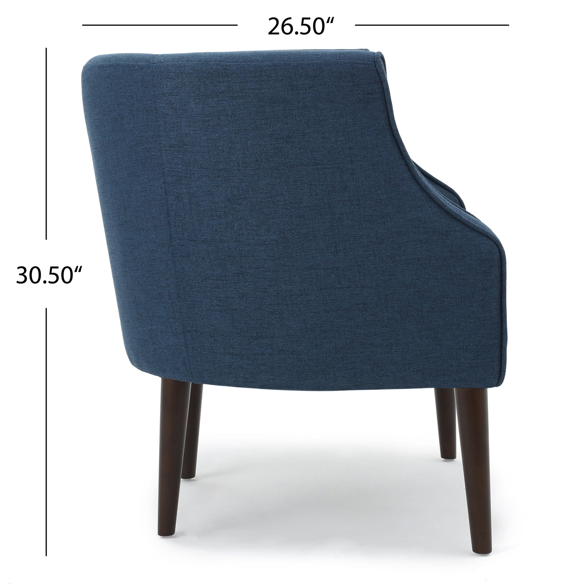 Club Chair Navy Blue Fabric