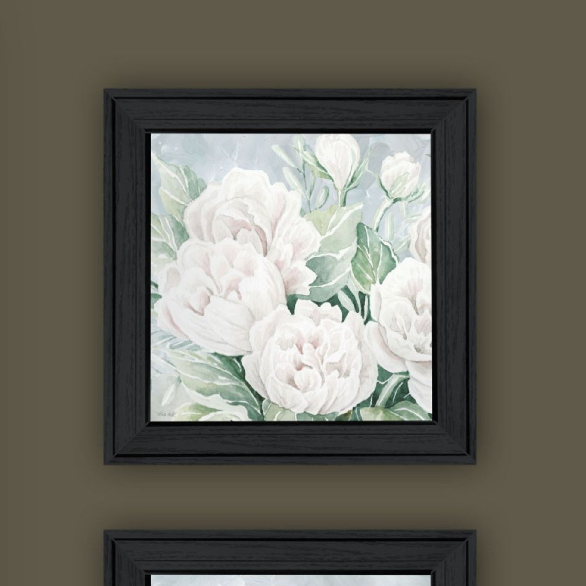 "Peaceful Pastel Peonies" Framed Wall Art For Living Room, Wall Art Print For Home Decor, Bedroom Wall Art By Cindy Jacobs Multicolor Wood Paper