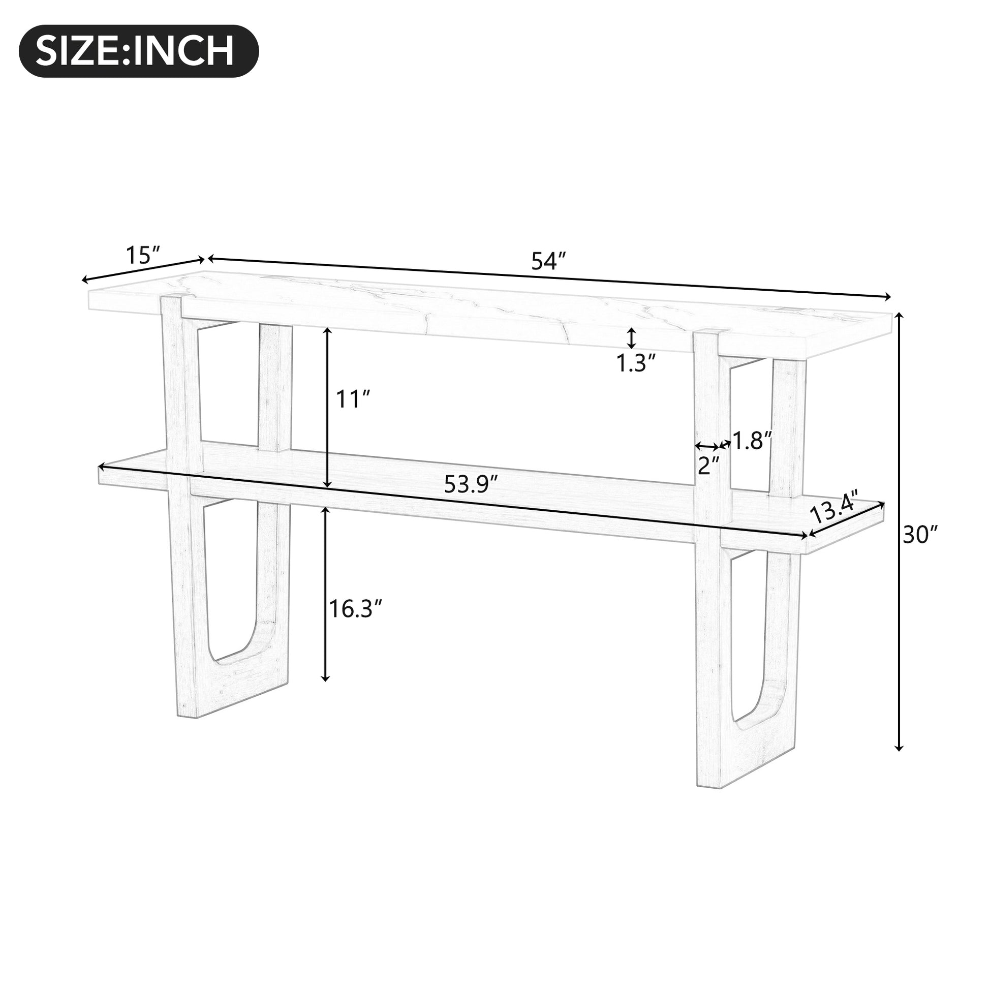 Retro Elegant Console Table With Marble Effect Top And Versatile Storage Solutions For Entryway And Living Room Natural Natural Solid Wood Mdf