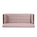 Aidan Mid Century Modern Tufted Fabric Sofa Blush Fabric