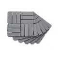 30 Pcs Interlocking Deck Tiles Checker Pattern, 12