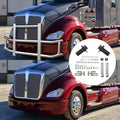 Stainless Steel Deer Guard Bumper For Kenworth T680 2008 2021 With Brackets Chrome Stainless Steel