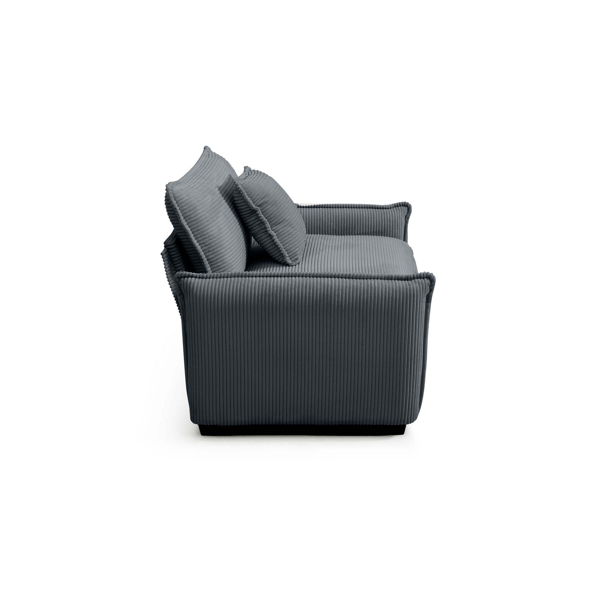 Grey Corduroy,Luxurious And Sophisticated Deep Seated Sofa Set With Two Single Deep Seat Sofa Suitable For Living Room And Office Grey Corduroy 2 Seat