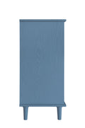 2 Door 2 Drawer Cabinet, American Furniture, Suitable For Bedroom, Living Room, Study Blue Mdf