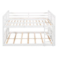 Full Over Full Bunk Bed With Ladder, White Old Sku :Lp000207Aak Full White Solid Wood