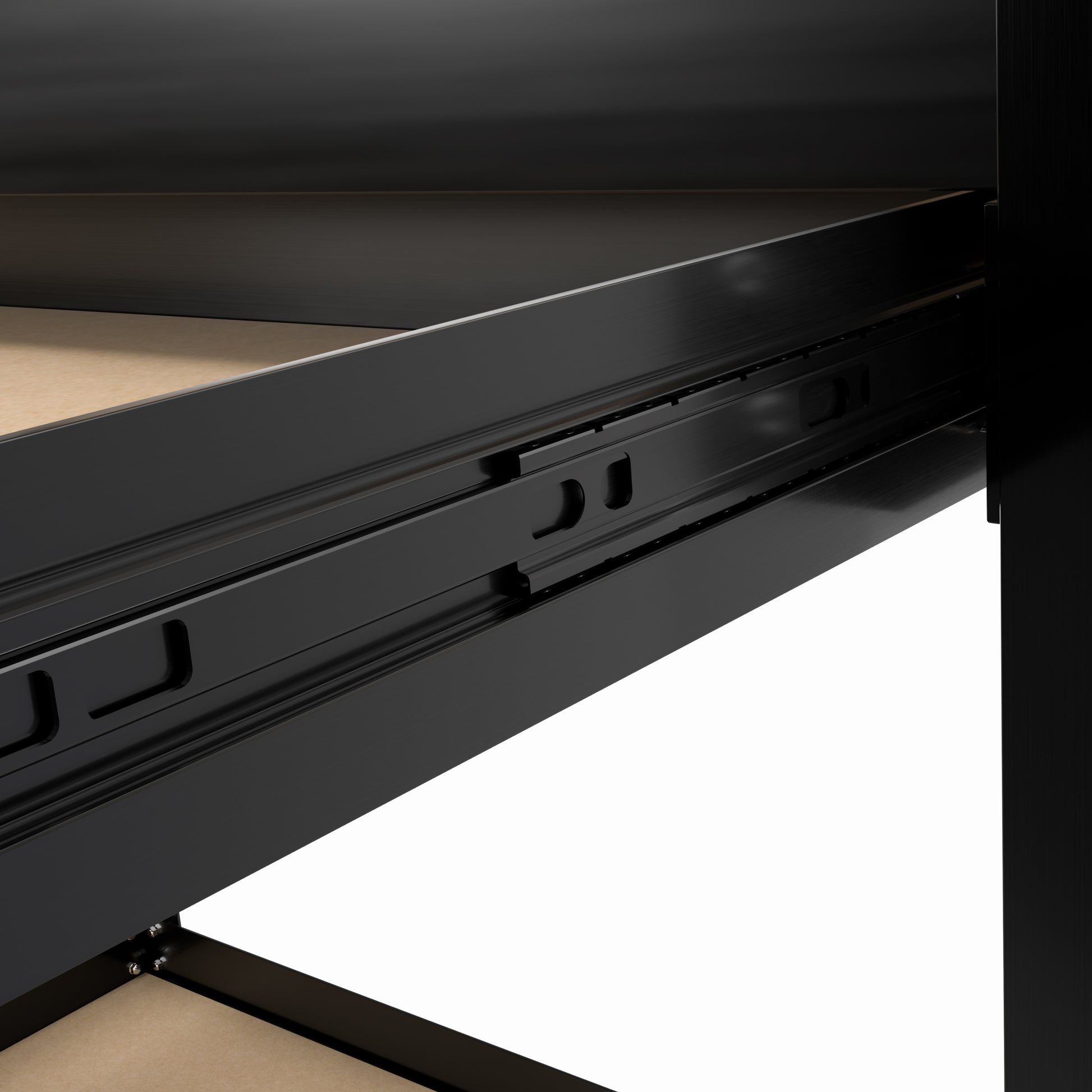 63" Tools Cabinet Working Tables Workbench Tool Storage Workshop Table With Drawers And Pegboard Black Steel