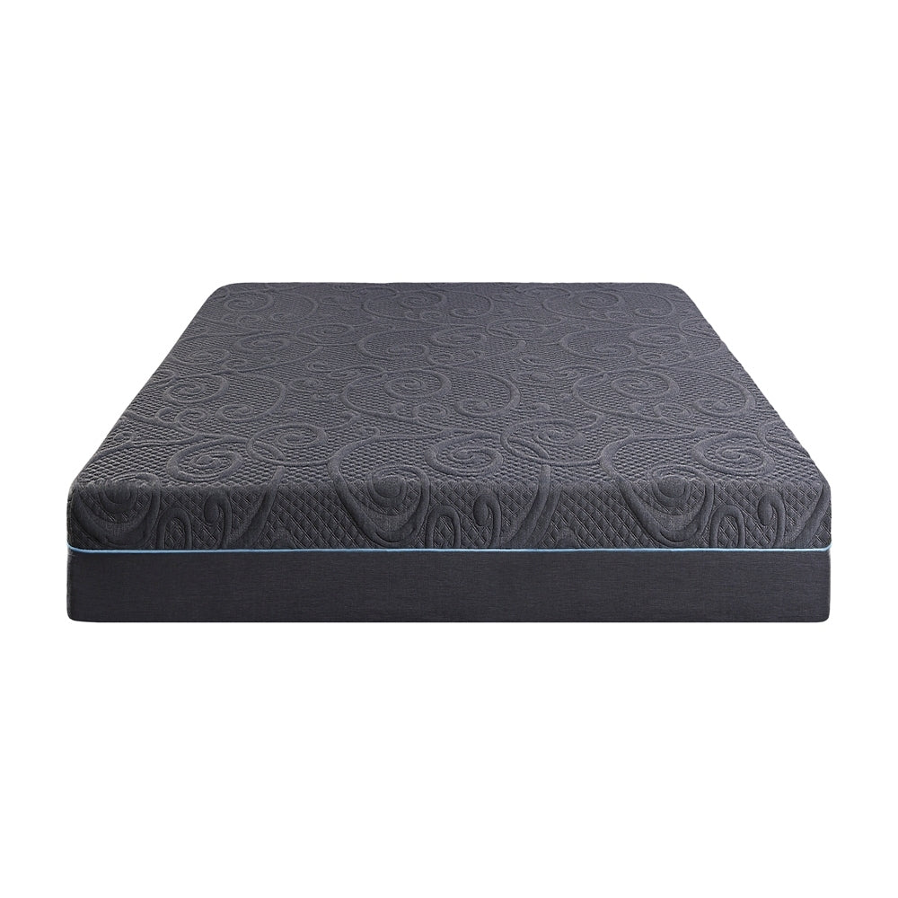 11 Inch California King Bed Mattress Gel Infused Memory Foam Hybrid Mattress, Dark Gray, Mattress In A Box Dark Gray Bedroom Foam Spring California King