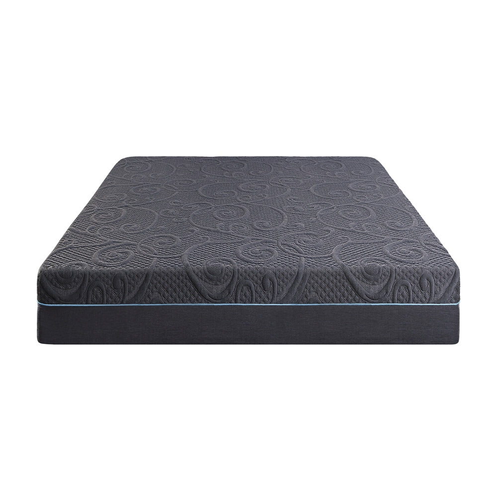 11 Inch Eastern King Bed Mattress Gel Infused Memory Foam Hybrid Mattress, Dark Gray, Mattress In A Box Dark Gray Bedroom Foam Spring King