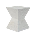 Speckle Symmetric Side Table White Concrete