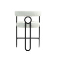 Coolmore Bar Stools Set Of 2, Modern Bar Stool With Back, Black Metal Frames, Upholstered Bar Stools For Kitchen Island, Pub, Club Beige Chenille Beige Foam Chenille