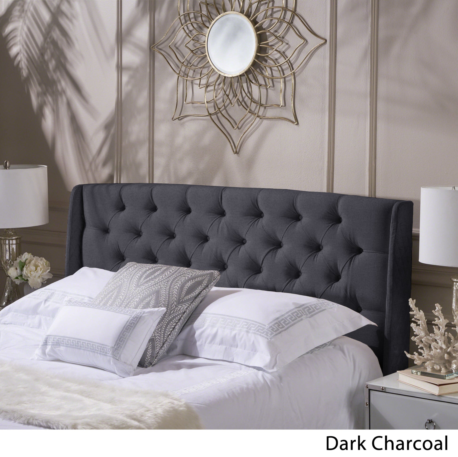 King Cal King Headboard King Black Fabric