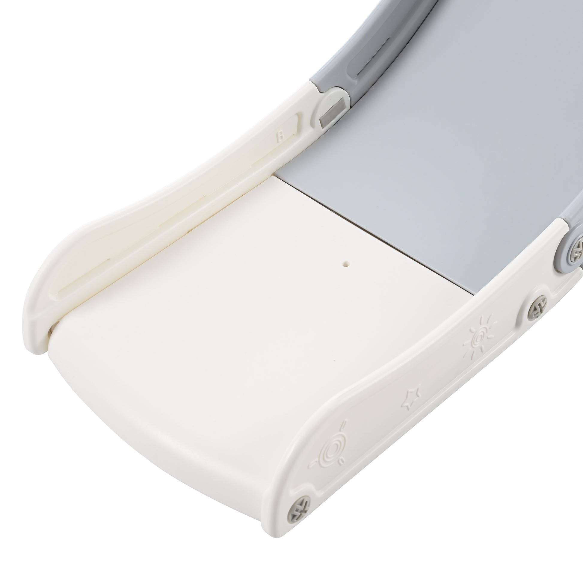 7 In 1 Toddler Slide Set, Freestanding Space Set With Slide, Kids Slide Playset Structure, Arch Tunnel And Basketball Hoop, Toy Storage Organizer For Toddlers, Kids Climbers Playground Grey White 50 99 Lbs Cute 1 To 2 Years Hdpe Indoor & Outdoor Use