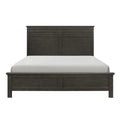 Charcoal Gray Finish Queen Bed 1Pc Transitional Style Wooden Bedroom Furniture Panel Bed Box Spring Required Queen Charcoal Grey Wood Bedroom Transitional Panel Wood