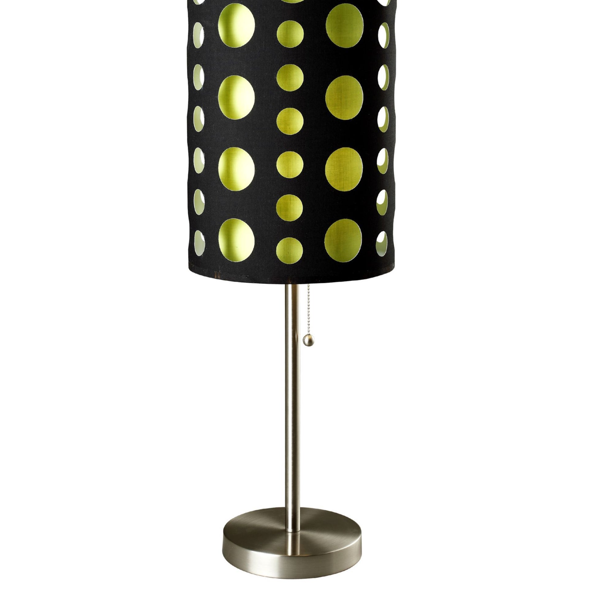 33" Tall Metal Table Lamp, Retro Design With Black And Green Shade Multicolor Metal