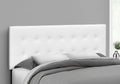 Bed, Headboard Only, Queen Size, Bedroom, Upholstered, White Leather Look, Transitional White Foam Faux Leather